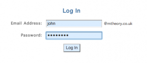 Mailboxes login screen shot